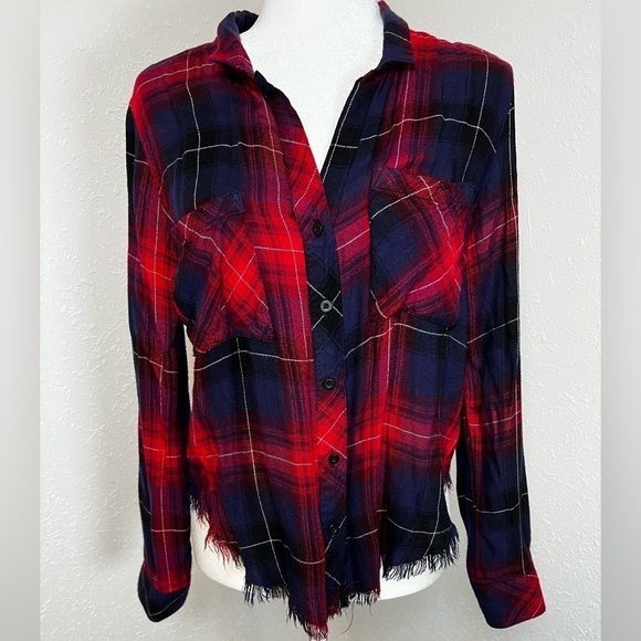 Cloth & Stone Vibrant Plaid Button Down Shirt - Picture 1 of 6